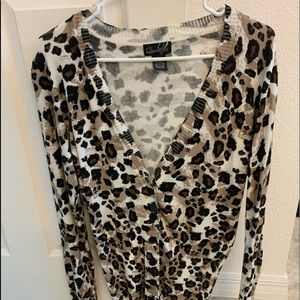 Animal Print Long Sleeve Cardigan